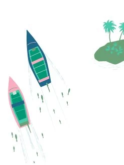 'Island Boats' Wallpaper By Tea Collection - White -Wall Decoration Store Island Boats by Tea Collection White Detail 630a0020 e5c1 43a6 94c9 6f5dcfdc047a