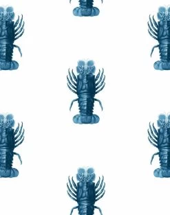 'Jack The Crustacean' Wallpaper By Wallshoppe - Blue -Wall Decoration Store Jack the Crustacean Blue 0190211d 74db 473f b45c d0f456e5b3eb