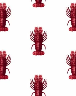 'Jack The Crustacean' Wallpaper By Wallshoppe - Red -Wall Decoration Store Jack the Crustacean Red a06c99c4 0cb5 468c a651 dfabe0e7f9cc