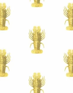'Jack The Crustacean' Wallpaper By Wallshoppe - Yellow -Wall Decoration Store Jack the Crustacean Yellow 93d6996b 468a 4388 946e d6e1d354be51