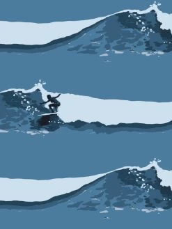 'Janet Rides' Wallpaper By Lingua Franca - Deep Sea -Wall Decoration Store Janet Rides Wallpaper Lingua Franca Deep Sea Detail