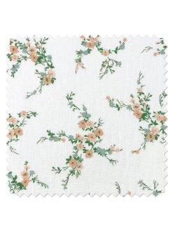 'Fabric By The Yard - Jolene - Peach On Linen