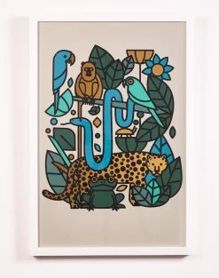 'Jungle Menagerie' Framed Art By Tea Collection
