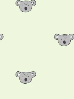'Koala' Wallpaper By Tea Collection - Pistachio -Wall Decoration Store Koalas by Tea Collection Pistachio Detail