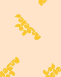 'Los Angeles' Wallpaper By Clare V. - Marigold / Peach -Wall Decoration Store LA by Clare V Marigold on Peach detail