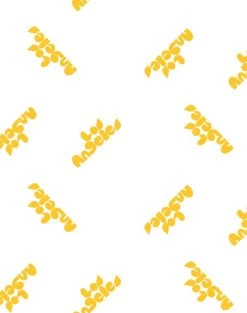 'Los Angeles' Wallpaper By Clare V. - Marigold / White