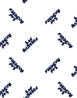 'Los Angeles' Wallpaper By Clare V. - Navy / White