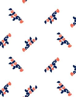 'Los Angeles' Wallpaper By Clare V. - Retro Red / Navy / White