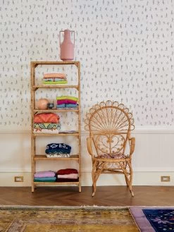 'LF Alphabet' Wallpaper By Lingua Franca - Black With Lilac Accent Letter