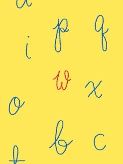 'LF Alphabet' Wallpaper By Lingua Franca - Daffodil With Red Accent Letter 7 'LF Alphabet' Wallpaper By Lingua Franca - Daffodil With Red Accent Letter -Wall Decoration Store LF Alphabet Daffodil Detail