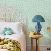 'LF Alphabet' Wallpaper By Lingua Franca - Mint With Yellow Accent Letter 1 'LF Alphabet' Wallpaper By Lingua Franca - Mint With Yellow Accent Letter -Wall Decoration Store LF Alphabet Mint RS