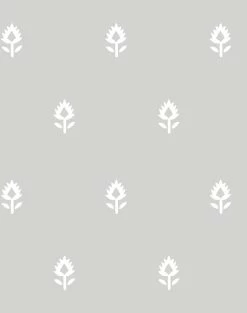 'Block Print' Wallpaper By Sugar Paper - Grey