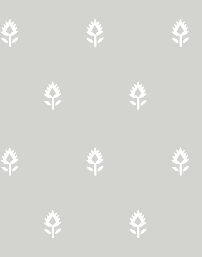 'Block Print' Wallpaper By Sugar Paper - Grey 3 'Block Print' Wallpaper By Sugar Paper - Grey