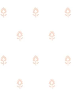 'Block Print' Wallpaper By Sugar Paper - Pink On White