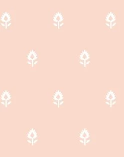 'Block Print' Wallpaper By Sugar Paper - Pink