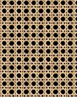 'Faux Large Caning' Wallpaper By Wallshoppe - Onyx