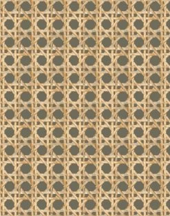 'Faux Large Caning' Wallpaper By Wallshoppe - Umber