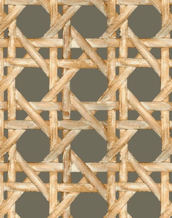 'Faux Large Caning' Wallpaper By Wallshoppe - Umber 4 'Faux Large Caning' Wallpaper By Wallshoppe - Umber - Image 2