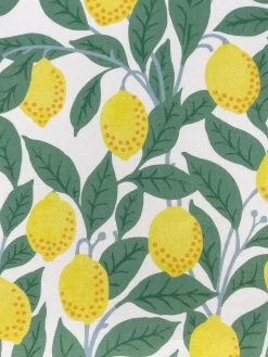 'Fabric By The Yard - Lemons - Natural On Organic Twill -Wall Decoration Store Lemons Natural Linen Design2 514d35af d14d 47c1 a216 ab509df26a54