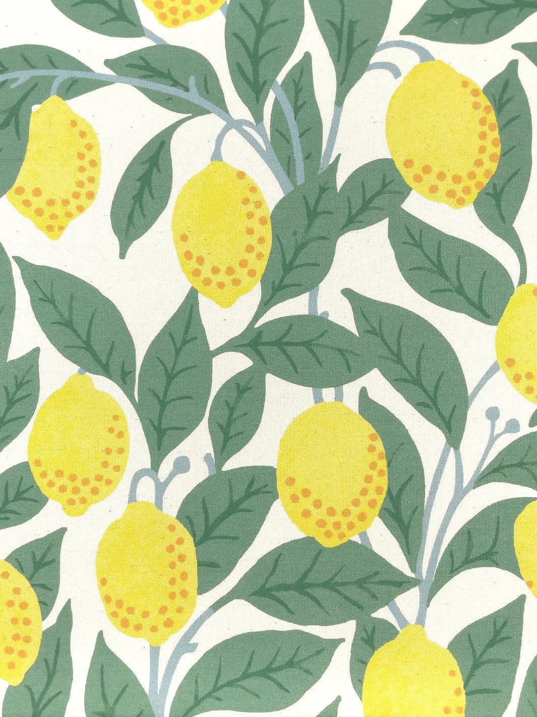 'Fabric By The Yard - Lemons - Natural On Linen 6 'Fabric By The Yard - Lemons - Natural On Linen - Image 4