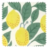 'Fabric By The Yard - Lemons - Natural On Organic Twill -Wall Decoration Store Lemons Natural Organic Twill Detail