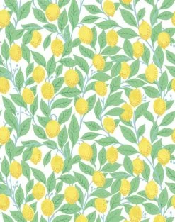 'Lemons' Wallpaper By Nathan Turner - White