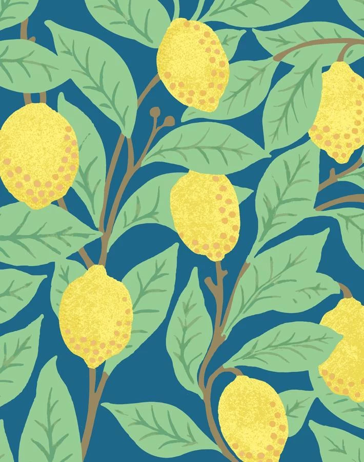 'Lemons' Wallpaper By Nathan Turner - Cadet Blue 5 'Lemons' Wallpaper By Nathan Turner - Cadet Blue - Image 3