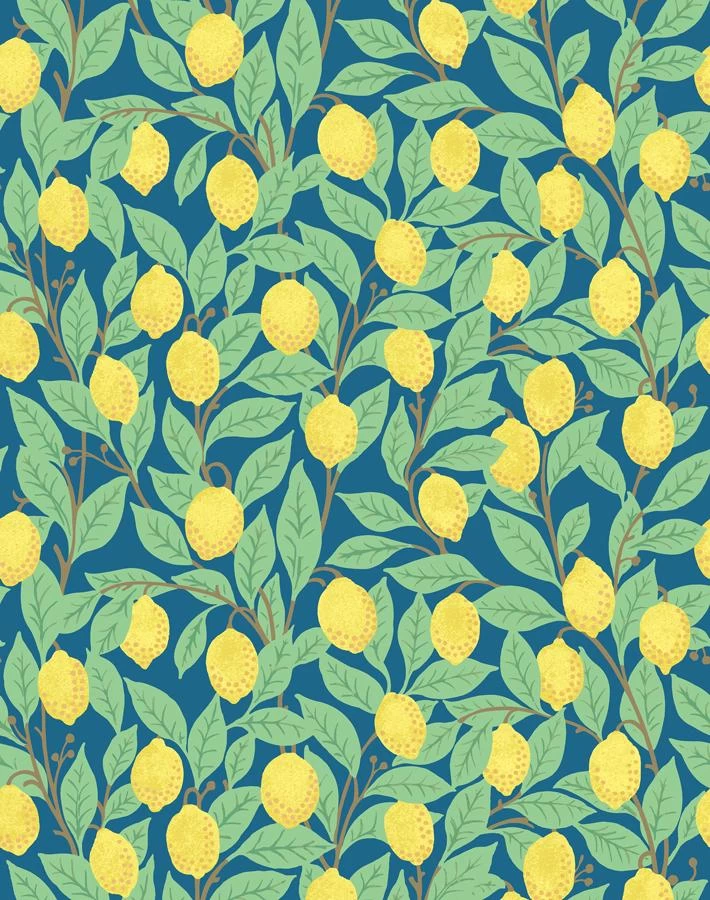 'Lemons' Wallpaper By Nathan Turner - Cadet Blue 3 'Lemons' Wallpaper By Nathan Turner - Cadet Blue