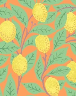 'Lemons' Wallpaper By Nathan Turner - Orange 8 'Lemons' Wallpaper By Nathan Turner - Orange -Wall Decoration Store Lemons duped orange detail 90f1aea7 a91e 418d 86e6 5746aff82902
