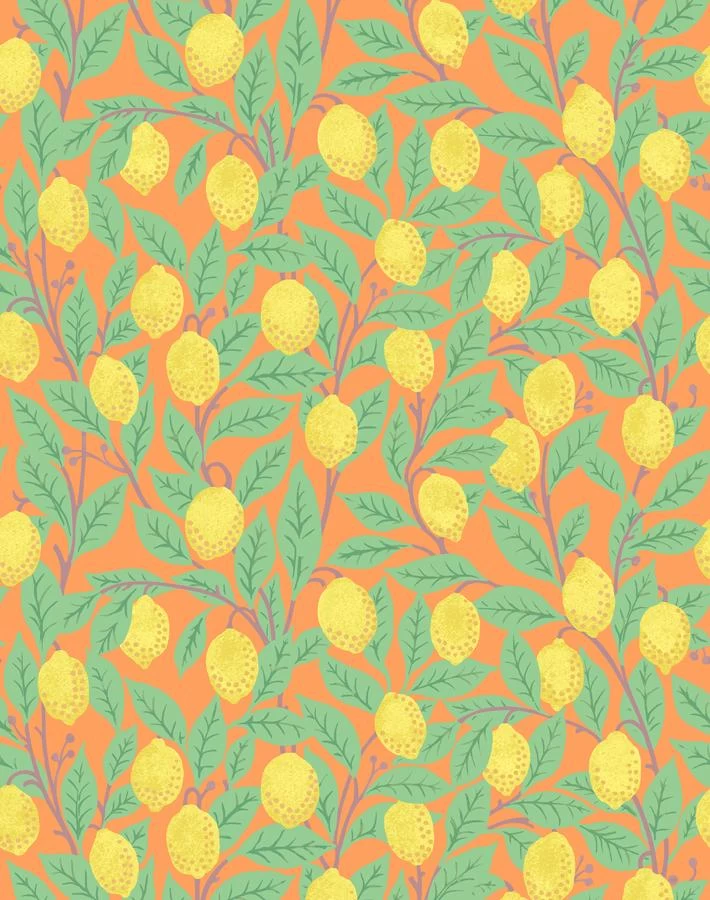 'Lemons' Wallpaper By Nathan Turner - Orange 6 'Lemons' Wallpaper By Nathan Turner - Orange - Image 4