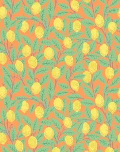 'Lemons' Wallpaper By Nathan Turner - Orange
