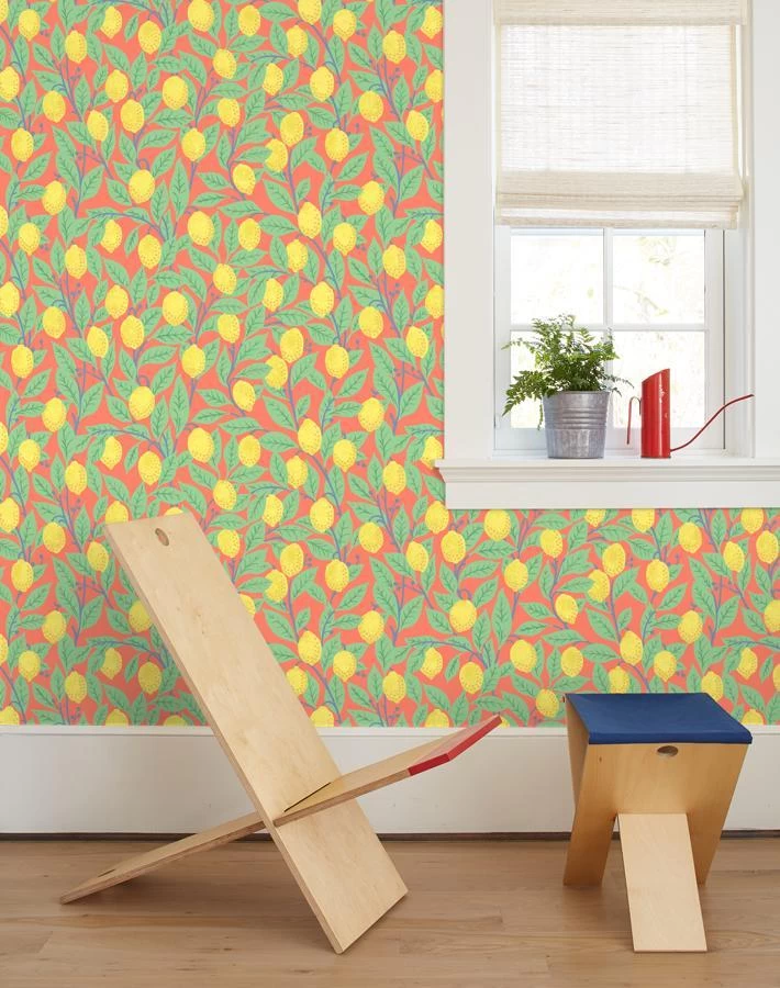 'Lemons' Wallpaper By Nathan Turner - Watermelon 4 'Lemons' Wallpaper By Nathan Turner - Watermelon - Image 2
