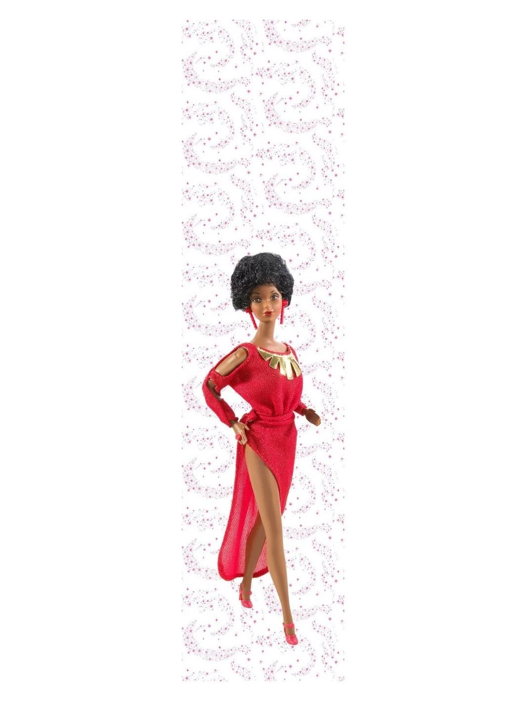 'Life Size Vintage Black Barbie™' Removable Wall Mural By Barbie™ - Pink On White 5 'Life Size Vintage Black Barbie™' Removable Wall Mural By Barbie™ - Pink On White - Image 3