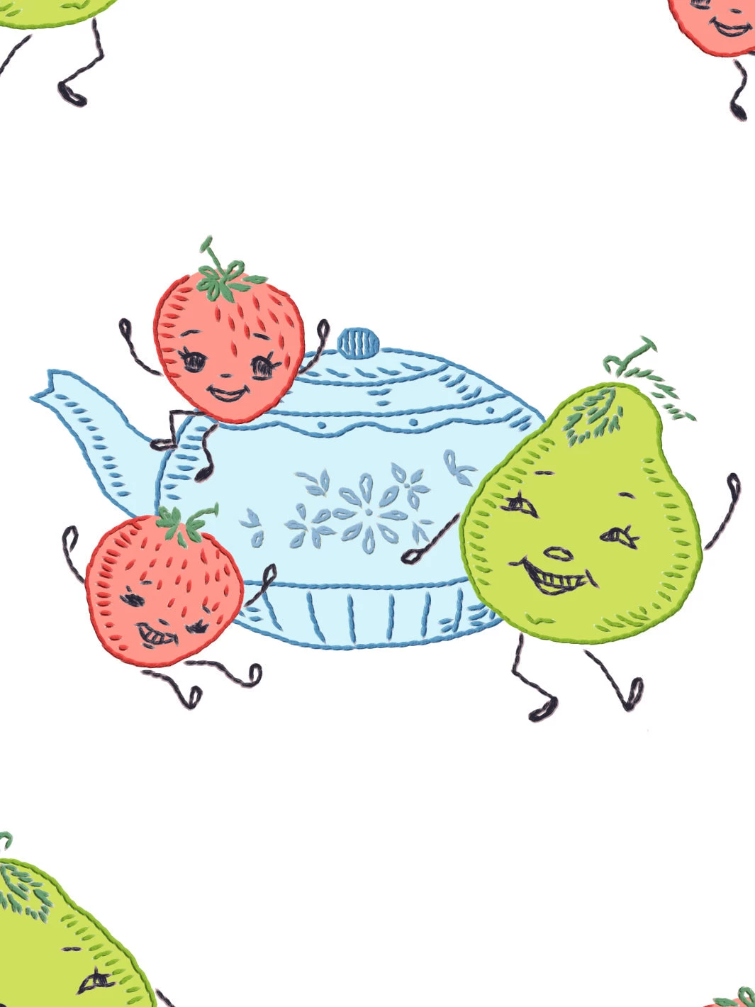 'Life Is A Banquet Toss' Wallpaper By Lingua Franca - Green 5 'Life Is A Banquet Toss' Wallpaper By Lingua Franca - Green - Image 3