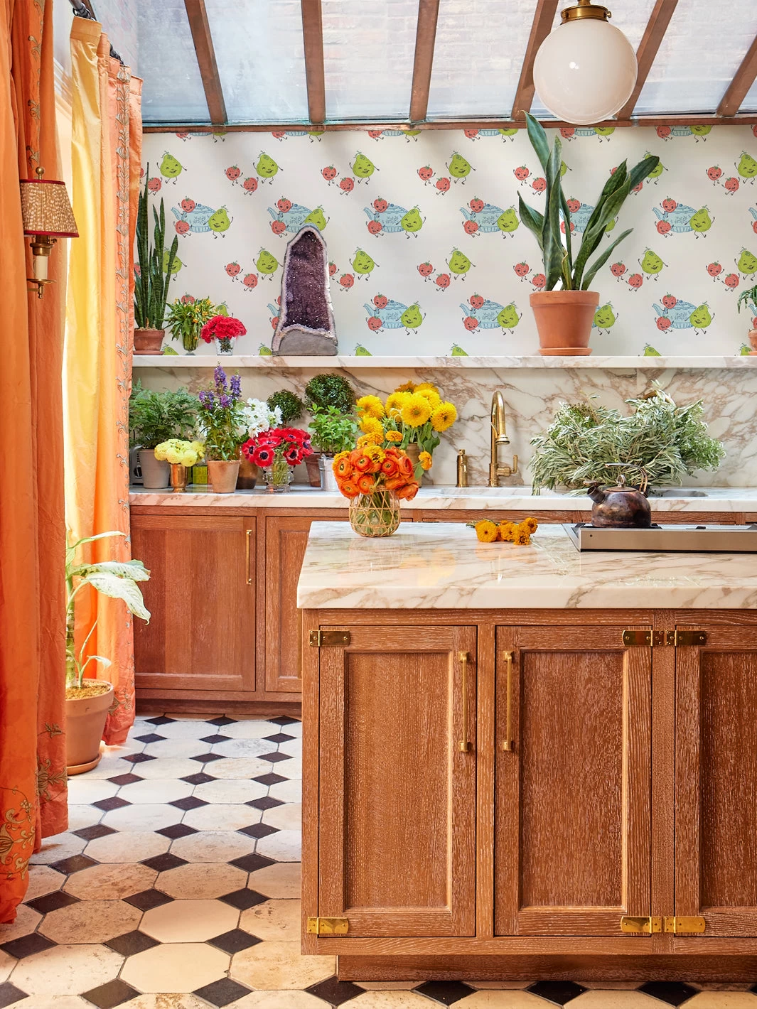 'Life Is A Banquet Toss' Wallpaper By Lingua Franca - Green 3 'Life Is A Banquet Toss' Wallpaper By Lingua Franca - Green