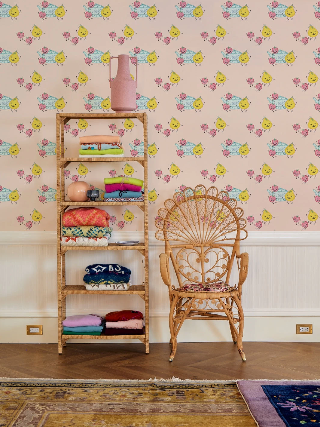 'Life Is A Banquet Toss' Wallpaper By Lingua Franca - Peach 3 'Life Is A Banquet Toss' Wallpaper By Lingua Franca - Peach