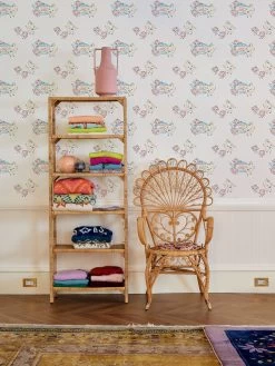 'Life Is A Banquet Toss' Wallpaper By Lingua Franca - White Multi