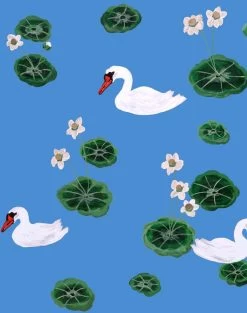 'Lily Pad Lake' Wallpaper By Carly Beck - Cerulean