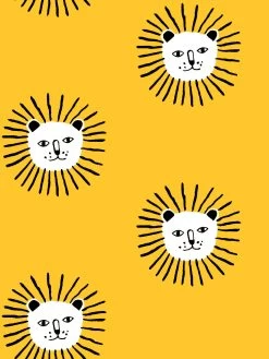 'Lion's Mane' Wallpaper By Tea Collection - Marigold 7 'Lion's Mane' Wallpaper By Tea Collection - Marigold -Wall Decoration Store Lions Mane by Tea Collection Marigold Detail