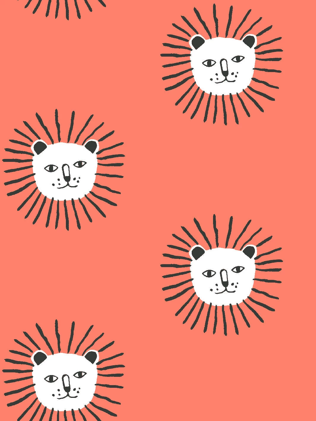 'Lion's Mane' Wallpaper By Tea Collection - Watermelon 5 'Lion's Mane' Wallpaper By Tea Collection - Watermelon - Image 3