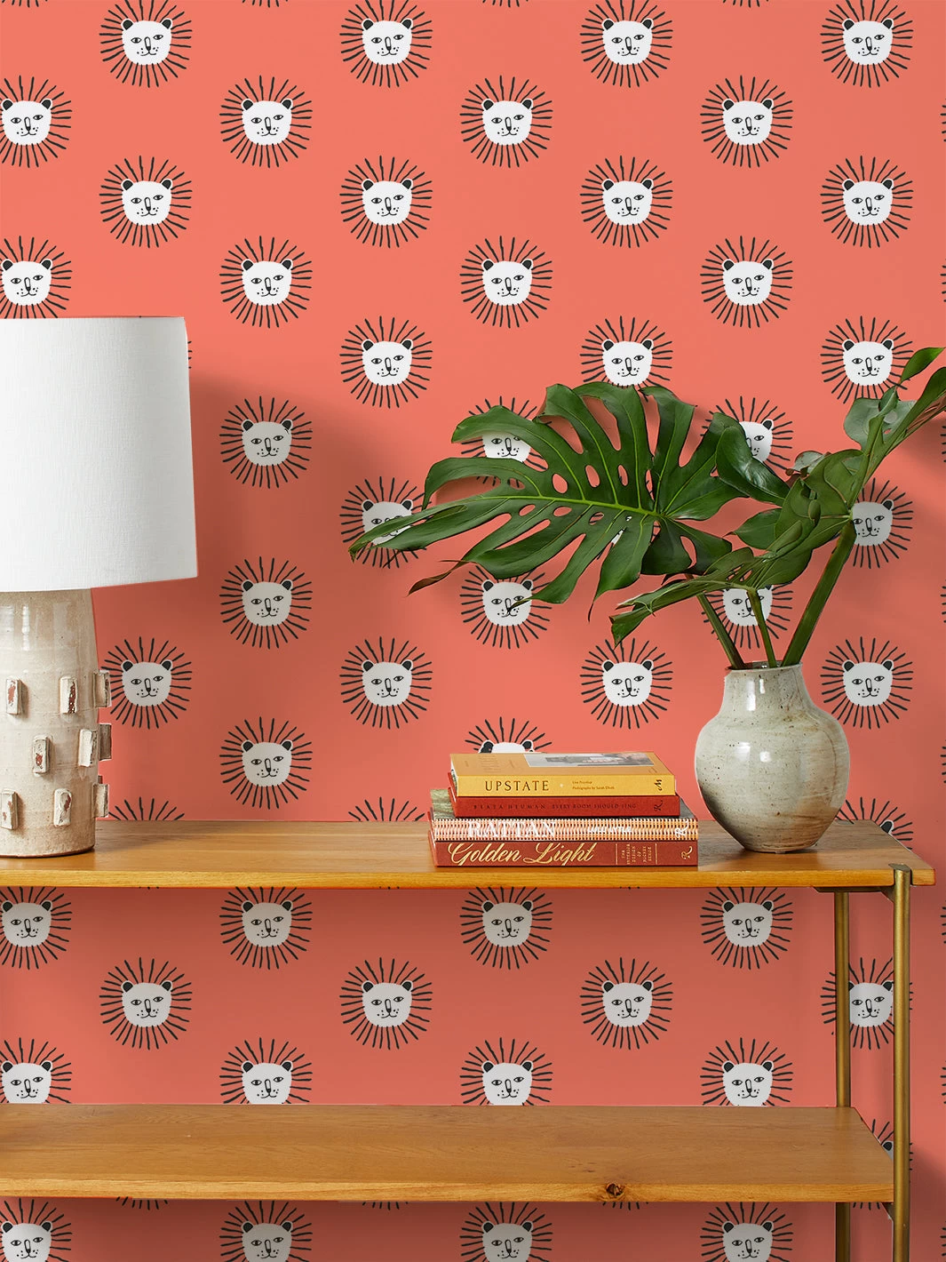 'Lion's Mane' Wallpaper By Tea Collection - Watermelon 4 'Lion's Mane' Wallpaper By Tea Collection - Watermelon - Image 2