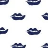 'Lips' Wallpaper By Clare V. - Navy -Wall Decoration Store Lips Navy product 45c55503 e8fc 40c4 8240 cc924023c70f