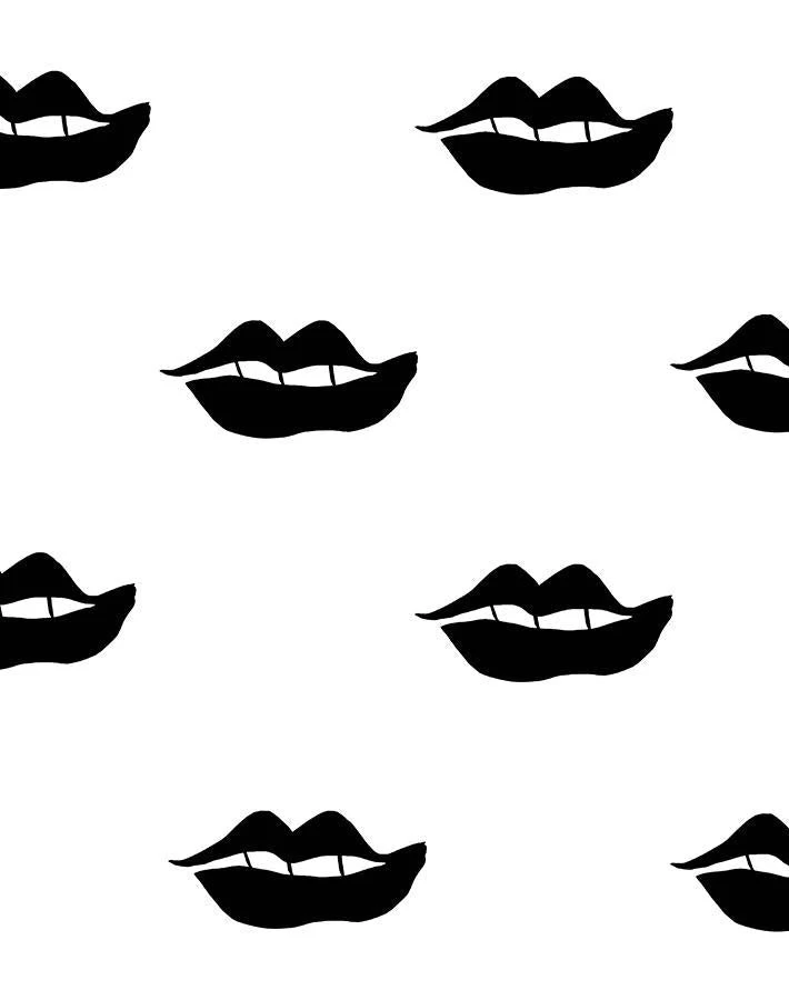'Lips' Wallpaper By Clare V. - Onyx 6 'Lips' Wallpaper By Clare V. - Onyx - Image 4