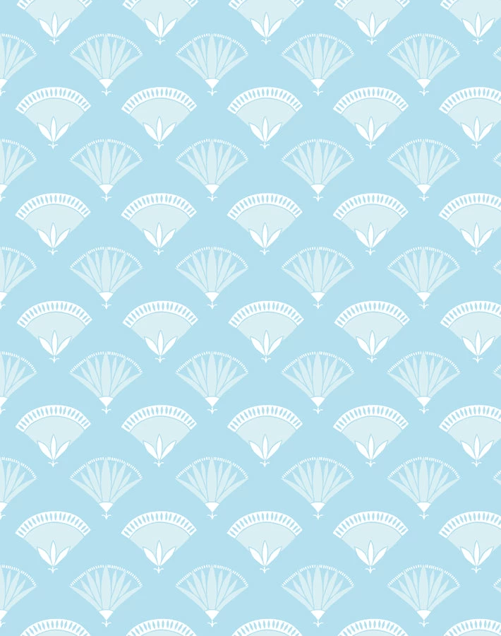 'Lotus Papyrus' Wallpaper By Tea Collection - Baby Blue 3 'Lotus Papyrus' Wallpaper By Tea Collection - Baby Blue
