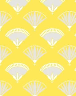 'Lotus Papyrus' Wallpaper By Tea Collection - Daffodil 7 'Lotus Papyrus' Wallpaper By Tea Collection - Daffodil -Wall Decoration Store Lotus Papyrus Daffodil detail