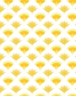 'Lotus Papyrus' Wallpaper By Tea Collection - Marigold