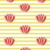 'Lotus Stripe' Wallpaper By Clare V. - Marigold -Wall Decoration Store Lotus with Stripe yellow red Product 7d9e6323 0616 4856 aefb 7645bbfe6707
