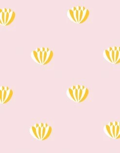 'Lotus' Wallpaper By Clare V. - Marigold