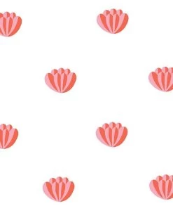 'Lotus' Wallpaper By Clare V. - Watermelon