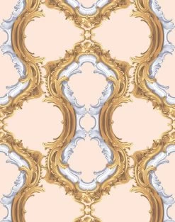 'Louie Whoey' Wallpaper By Wallshoppe - Peach -Wall Decoration Store LouieWhoey forweb peach 743d4421 2379 4bf0 997e ea53d3331048